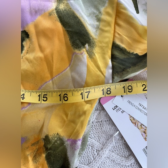 French Connection Multicolor Abstract Print Women's Shirt Dress Size Small - Picture 16 of 16